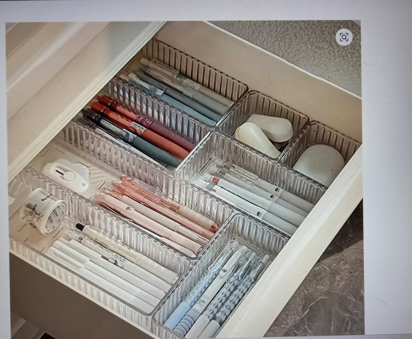 Organizador de Cajones Modular – Juego de 7 Piezas Transparentes para Cocina, Baño y Hogar