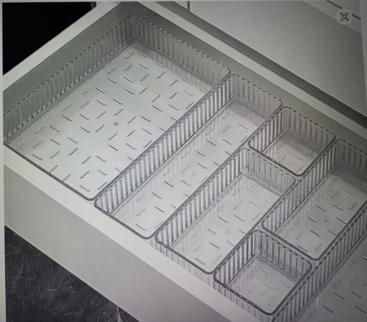 Organizador de Cajones Modular – Juego de 7 Piezas Transparentes para Cocina, Baño y Hogar
