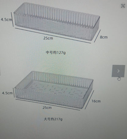 Organizador de Cajones Modular – Juego de 7 Piezas Transparentes para Cocina, Baño y Hogar