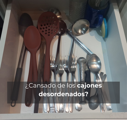 Organizador de Cajones Modular – Juego de 7 Piezas Transparentes para Cocina, Baño y Hogar